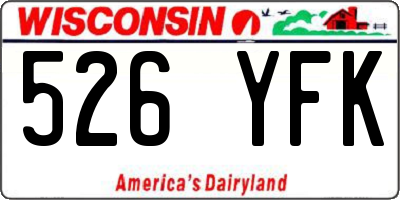 WI license plate 526YFK
