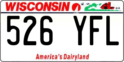 WI license plate 526YFL