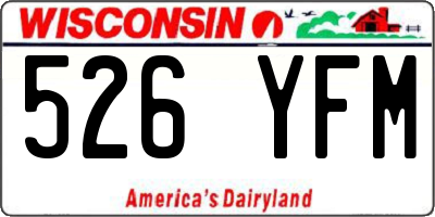 WI license plate 526YFM