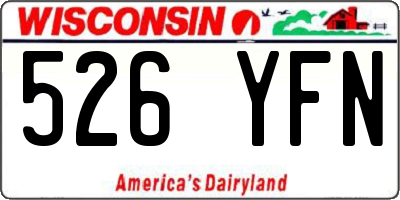 WI license plate 526YFN