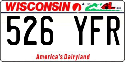 WI license plate 526YFR