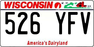 WI license plate 526YFV