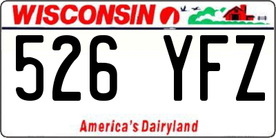WI license plate 526YFZ