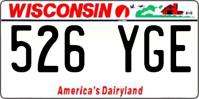 WI license plate 526YGE