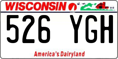 WI license plate 526YGH