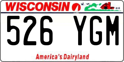 WI license plate 526YGM
