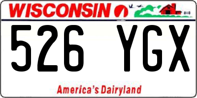 WI license plate 526YGX