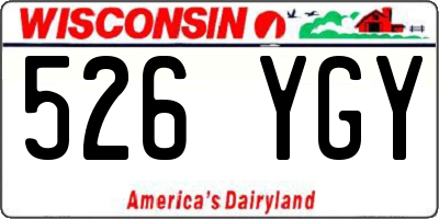 WI license plate 526YGY