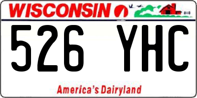 WI license plate 526YHC