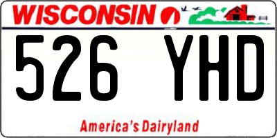 WI license plate 526YHD