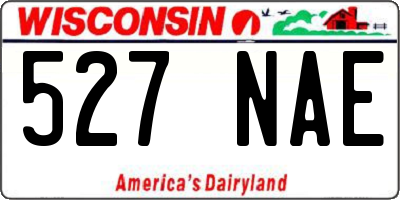 WI license plate 527NAE