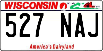 WI license plate 527NAJ