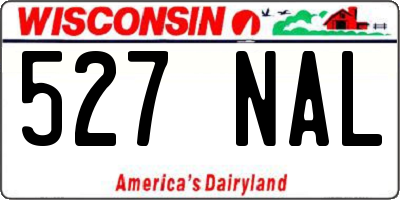WI license plate 527NAL