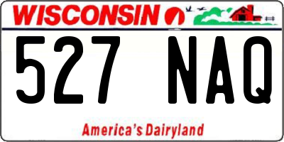 WI license plate 527NAQ