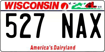 WI license plate 527NAX