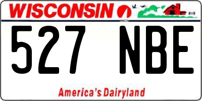WI license plate 527NBE