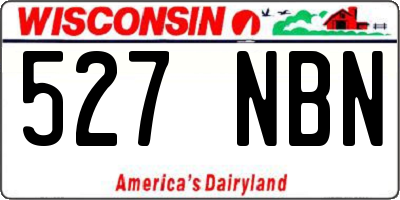WI license plate 527NBN