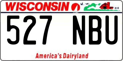 WI license plate 527NBU