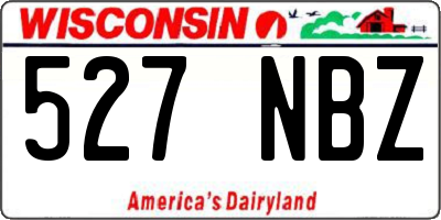 WI license plate 527NBZ