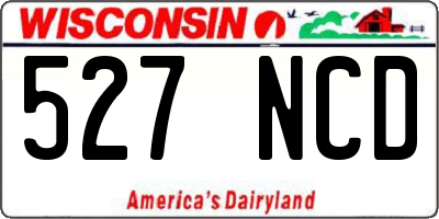 WI license plate 527NCD