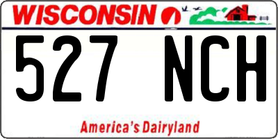 WI license plate 527NCH