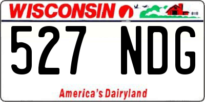 WI license plate 527NDG