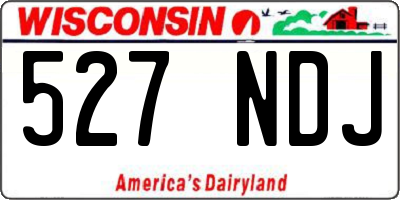 WI license plate 527NDJ