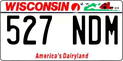 WI license plate 527NDM