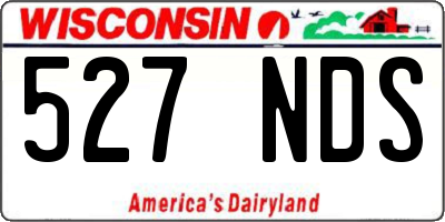 WI license plate 527NDS
