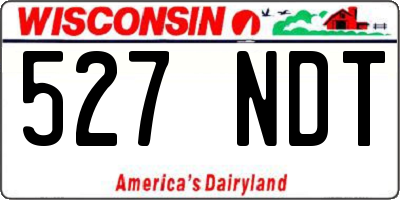 WI license plate 527NDT