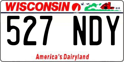 WI license plate 527NDY