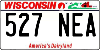 WI license plate 527NEA
