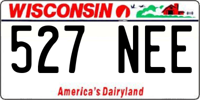 WI license plate 527NEE