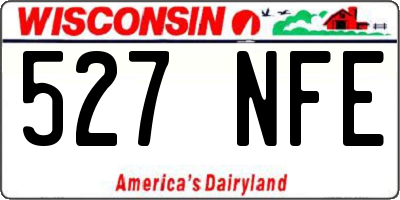 WI license plate 527NFE