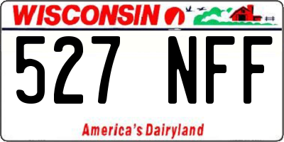 WI license plate 527NFF