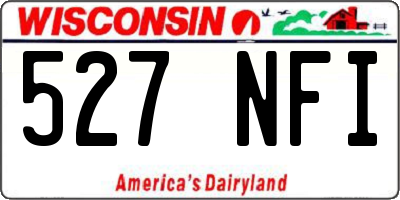 WI license plate 527NFI