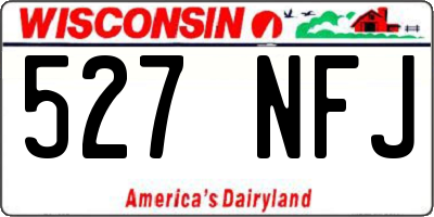 WI license plate 527NFJ