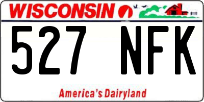 WI license plate 527NFK