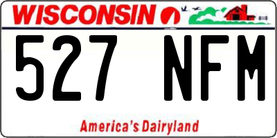 WI license plate 527NFM