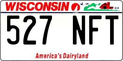 WI license plate 527NFT