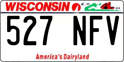WI license plate 527NFV