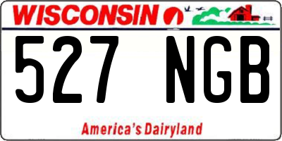 WI license plate 527NGB
