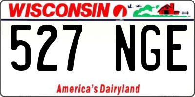 WI license plate 527NGE