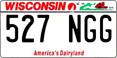 WI license plate 527NGG