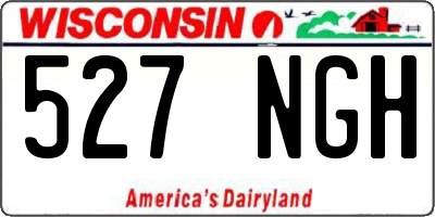 WI license plate 527NGH