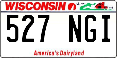 WI license plate 527NGI