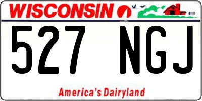 WI license plate 527NGJ