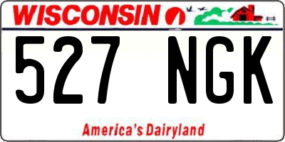 WI license plate 527NGK
