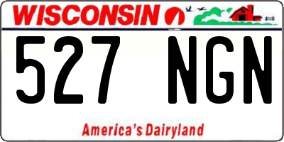 WI license plate 527NGN
