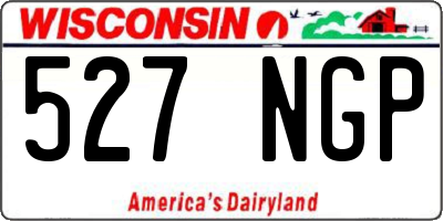 WI license plate 527NGP